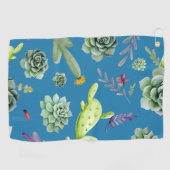 Cactus Patroon 5 Golfhanddoek (Horizontaal)