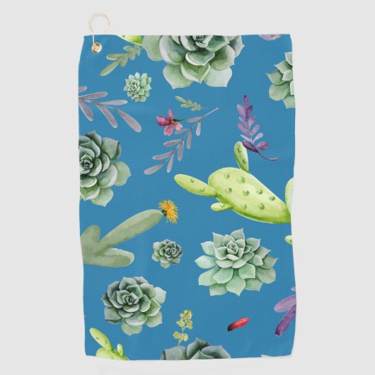 Cactus Patroon 5 Golfhanddoek (Voorkant)