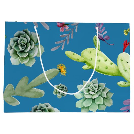 Cactus Patroon 5 Groot Cadeauzakje (Achterkant)