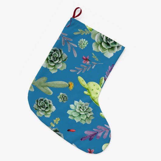 Cactus Patroon 5 Grote Kerstsok (Voorkant (Hangend))