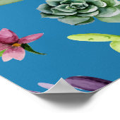 Cactus Patroon 5 Poster (Hoek)