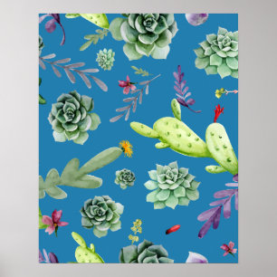 Cactus Patroon 5 Poster