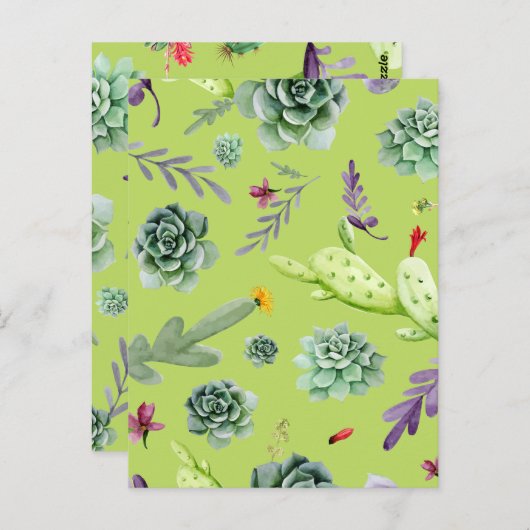 Cactus Patroon 6 Briefkaart (Voorkant / Achterkant)