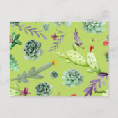 Cactus Patroon 6 Briefkaart (Achterkant)