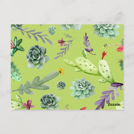 Cactus Patroon 6 Briefkaart (Achterkant)