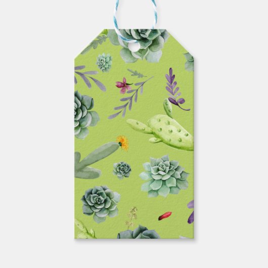 Cactus Patroon 6 Cadeaulabel (Voorkant)