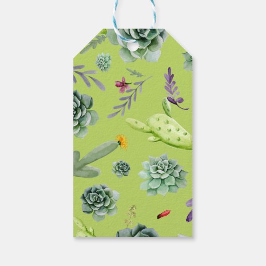 Cactus Patroon 6 Cadeaulabel (Achterkant)