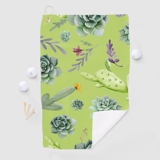 Cactus Patroon 6 Golfhanddoek (Insitu)