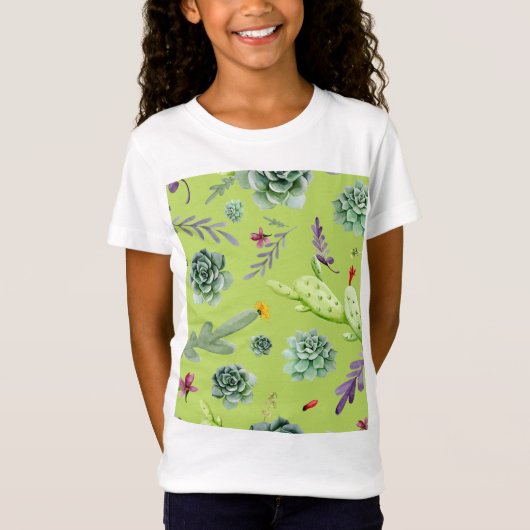 Cactus Patroon 6 T-shirt (Voorkant)