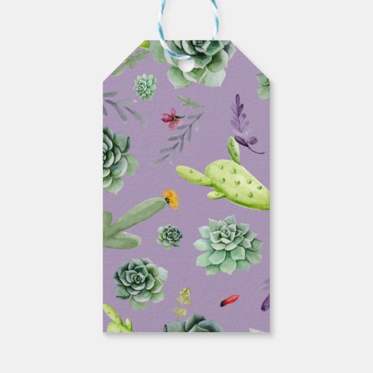 Cactus Patroon 7 Cadeaulabel (Achterkant)