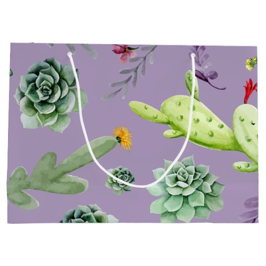 Cactus Patroon 7 Groot Cadeauzakje (Achterkant)