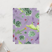 Cactus Patroon 7 Kaart (Voorkant / Achterkant in situ)