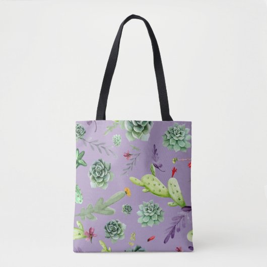 Cactus Patroon 7 Tote Bag (Voorkant)