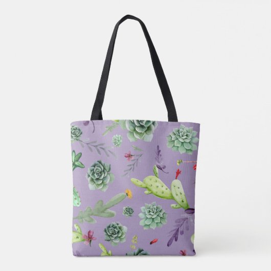 Cactus Patroon 7 Tote Bag (Achterkant)