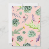 Cactus Patroon 8 Bedankkaart (Achterkant)