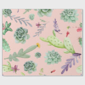 Cactus Patroon 8 Cadeaupapier (Vlak)