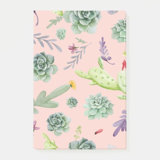 Cactus Patroon 8 Post-it® Notes (Voorkant)