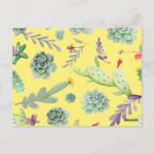 Cactus Patroon 9 Briefkaart (Achterkant)