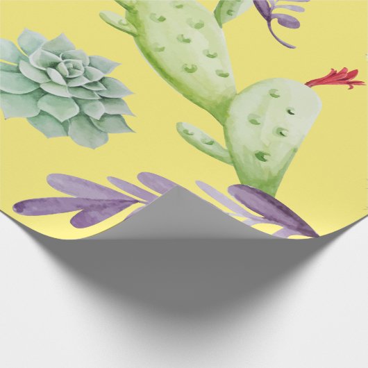 Cactus Patroon 9 Cadeaupapier (Hoek)