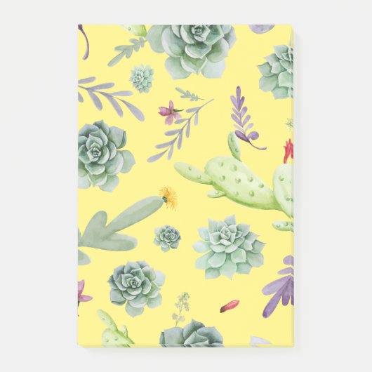 Cactus Patroon 9 Post-it® Notes (Voorkant)