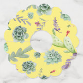 Cactus Patroon 9 Wijnglaslabel (Voorkant)