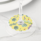 Cactus Patroon 9 Wijnglaslabel (Dichtbij)