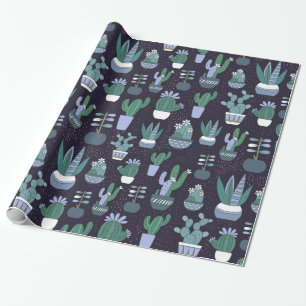 Cactus-patroon Cadeaupapier