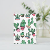 Cactus-patroon Feestdagenkaart (Staand voorkant)