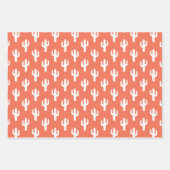 Cactus Patroon Geel Sinaasappel Blauw Woestijn Zui Inpakpapier Vel (Voorkant 2)