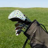 Cactus patroon groene cyaan bloem golfheadcover (Insitu)