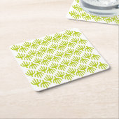 Cactus-patroon Kartonnen Onderzetters (Schuin)