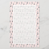 Cactus-patroon met handgetekende cactus briefpapier (Voorkant)