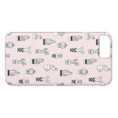 Cactus-patroon met handgetekende cactus Case-Mate iPhone case (Achterkant (Horizontaal))