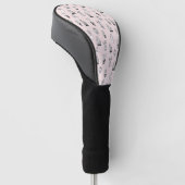 Cactus-patroon met handgetekende cactus golfheadcover (Schuin)