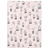 Cactus-patroon met handgetekende cactus klembord (Achterkant)