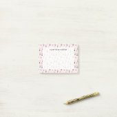 Cactus-patroon met handgetekende cactus post-it® notes (Op bureau)