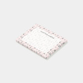 Cactus-patroon met handgetekende cactus post-it® notes (Schuin)
