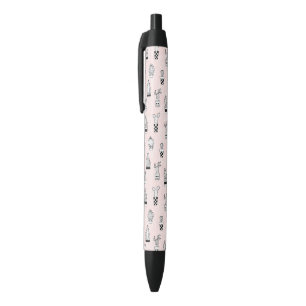 Cactus-patroon met handgetekende cactus zwarte inkt pen