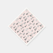 Cactus-patroon met handtekening bevestigen servetten (Hoek)