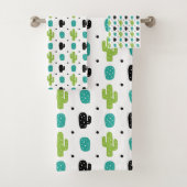 Cactus patroon ontwerp bad handdoek (Insitu)