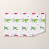 Cactus patroon roze groen ontwerp bad handdoek (Handdoek)