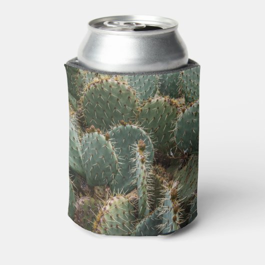 Cactus patroon: trendy Opuntia ficus-indica. Blikjeskoeler (Blikje Achterkant)