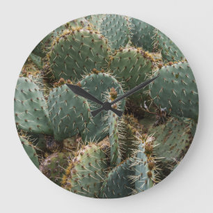 Cactus patroon: trendy Opuntia ficus-indica. Grote Klok
