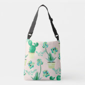 Cactus Patroon verstelbaar tebag Crossbody Tas (Voorkant)