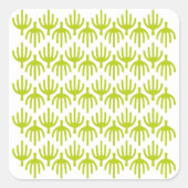 Cactus-patroon Vierkante Sticker (Voorkant)