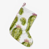 Cactus patroon waterverf kleine kerstsok (Voorkant (Hangend))