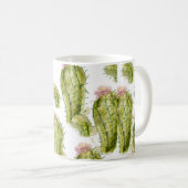 Cactus patroon waterverf koffiemok (Voorkant rechts)