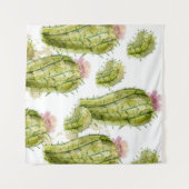 Cactus patroon waterverf wandkleed (Voorkant (horizontaal))