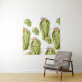 Cactus patroon waterverf wandkleed (In situ)