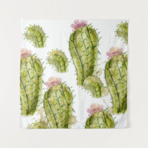Cactus patroon waterverf wandkleed
